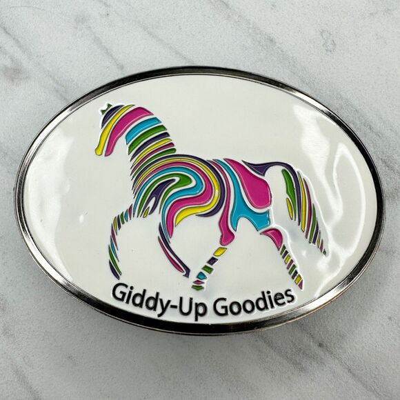 Spec Cast Giddy-Up Goodies Rainbow Horse Equestrian Belt Buckle Collectible ✨ - Picture 1 of 8